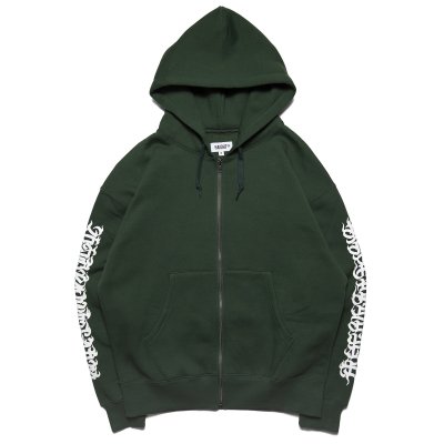 画像1: x CASPER / Flames Logo Zip Hoodie Forest