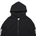 画像2: x CASPER / Flames Logo Zip Hoodie Black (2)