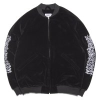 x CASPER / Flames Logo Velour Jacket Black