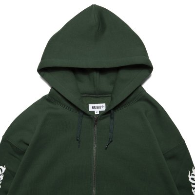 画像2: x CASPER / Flames Logo Zip Hoodie Forest