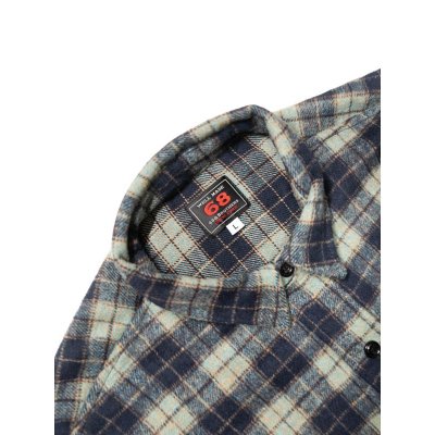 画像3: Flannel Work Shirts Gray Plaid
