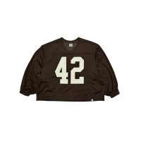 42 Mesh Football LS Shirts Brown