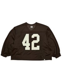 42 Mesh Football LS Shirts Brown