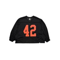 42 Mesh Football LS Shirts Black/Orange