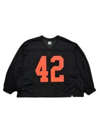 42 Mesh Football LS Shirts Black/Orange