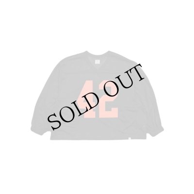 画像1: 42 Mesh Football LS Shirts Black/Orange