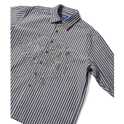 画像4: STRIPE ROSE SHIRT Black