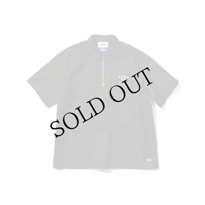 画像1: x DICKIES / HALF ZIP WORK SHIRT Black