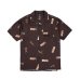 画像1: x RAW / Papers Open Collar Shirt Brown (1)