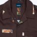 画像2: x RAW / Papers Open Collar Shirt Brown (2)