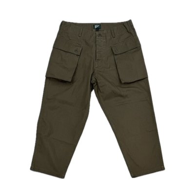画像1: W-44 Herringbone Cargo Pants Olive