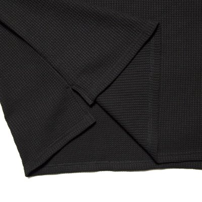 画像3: WAFFLE POLO SHIRT Black