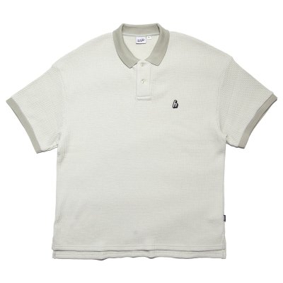 画像1: WAFFLE POLO SHIRT Natural