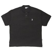 WAFFLE POLO SHIRT Black