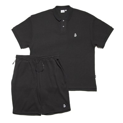 画像5: WAFFLE POLO SHIRT Black