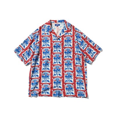 画像1: WEISER Allover Pattern Shirt Red