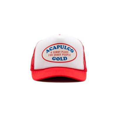 画像1: Ovel Logo Trucker Cap Red