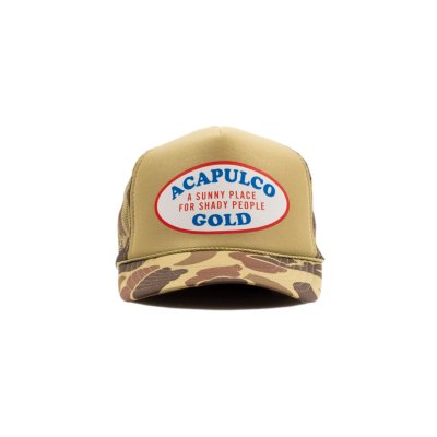 画像1: Ovel Logo Trucker Cap Camo