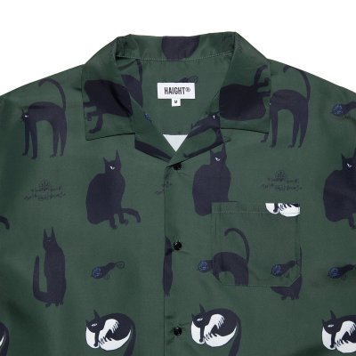 画像2: KB CATS OPEN COLLAR SHIRT Green