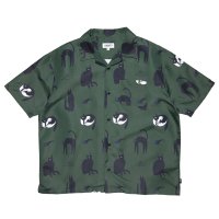 KB CATS OPEN COLLAR SHIRT Green