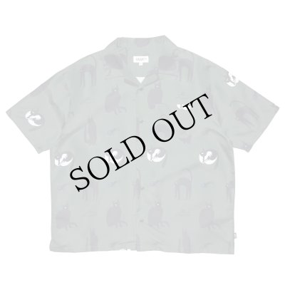 画像1: KB CATS OPEN COLLAR SHIRT Green
