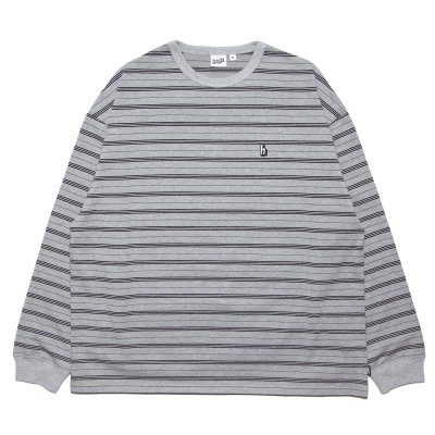 画像1: BORDER LS Tee Gray