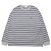 画像1: BORDER LS Tee Gray (1)