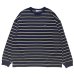 画像1: BORDER LS Tee Navy (1)