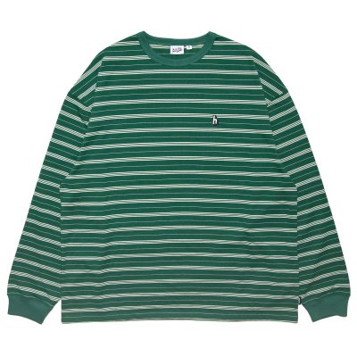 画像1: BORDER LS Tee Green