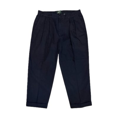 画像1: 2Tuck Herringbone Trouser Navy
