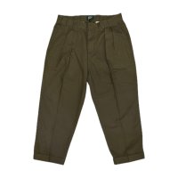 2Tuck Herringbone Trouser Olive