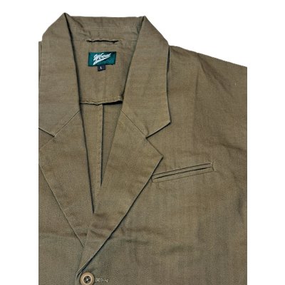 画像3: Herringbone 2BTN Wide Sleeve Jacket Olive