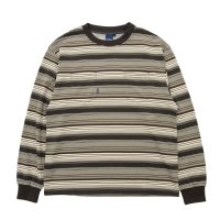  French Terry Striped Tee Charcoal