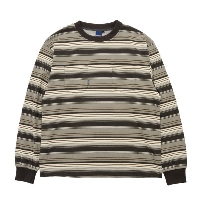 画像1:  French Terry Striped Tee Charcoal