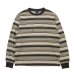 画像1:  French Terry Striped Tee Charcoal (1)