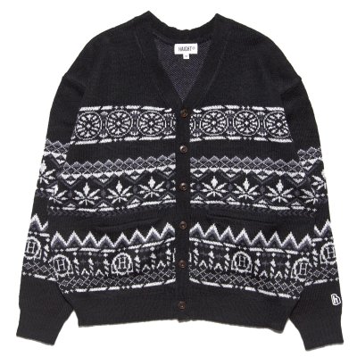 画像1: SMOKERS CARDIGAN Black