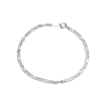 画像1: Figaro Silver Chain Bracelet