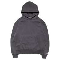 Pigment Dyed Plain Hoodie Chacoal