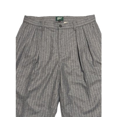 画像2: 2TUCK STRIPE WOOL TROUSER Gray