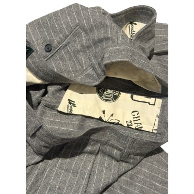 画像6: 2TUCK STRIPE WOOL TROUSER Gray
