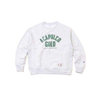 画像1: Arch Logo Crewneck Swearshirt Silver Grey