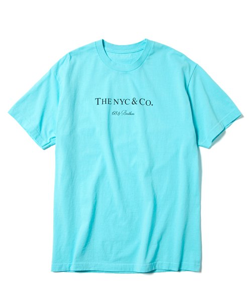 画像1: Print Tee "THENYC&Co" Aqua (1)