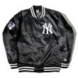 画像1: NewYork Yankees Official Satin Jacket Black (1)