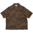 画像1: BAKIBAKI Open Collar Shirt Brown (1)