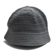 画像2: Acrylic Knit Bucket Hat Gray (2)