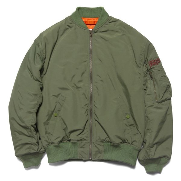 画像1: x SCRIBE TATTOO / Bomber Jacket Olive (1)