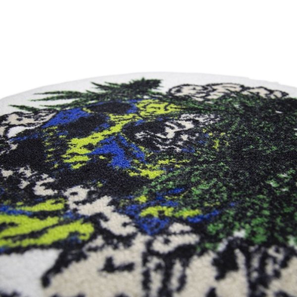 画像2: x HIROTTON / Smokers Club Circle Rug (2)