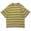 画像1: Border Tee Gray x Yellow (1)