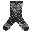 画像1: x YARZ /PAISLEY SOCKS Black (1)