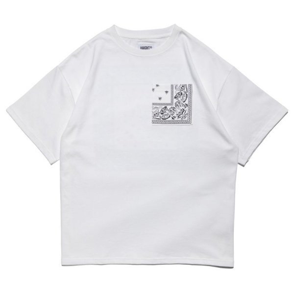 画像1: x YARZ / PAISLEY POCKET Tee White (1)